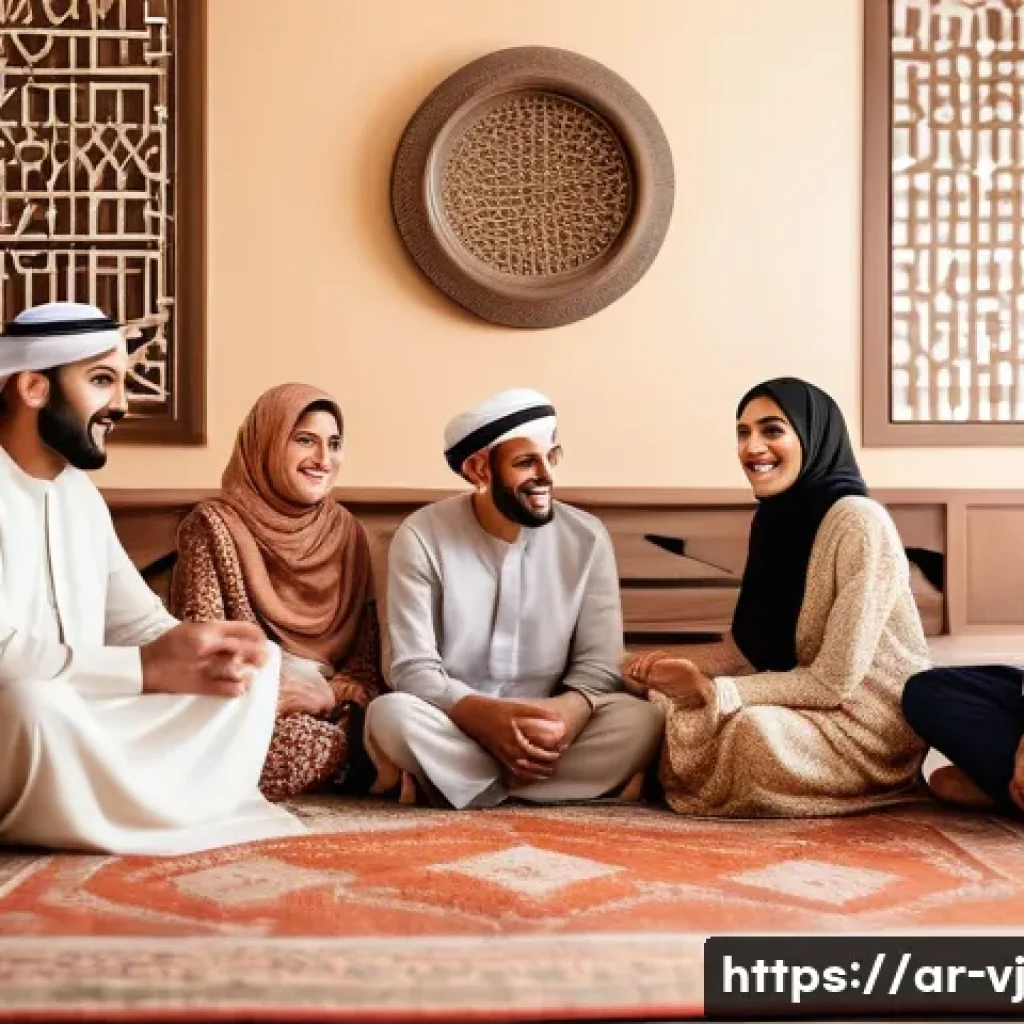새로운 형태의 멀티제너레이션 주거 트렌드 - A warm and inviting multi-generational Arab family living together in a spacious, traditional home w...