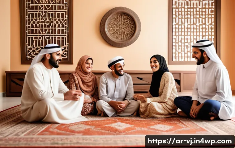 새로운 형태의 멀티제너레이션 주거 트렌드 - A warm and inviting multi-generational Arab family living together in a spacious, traditional home w...